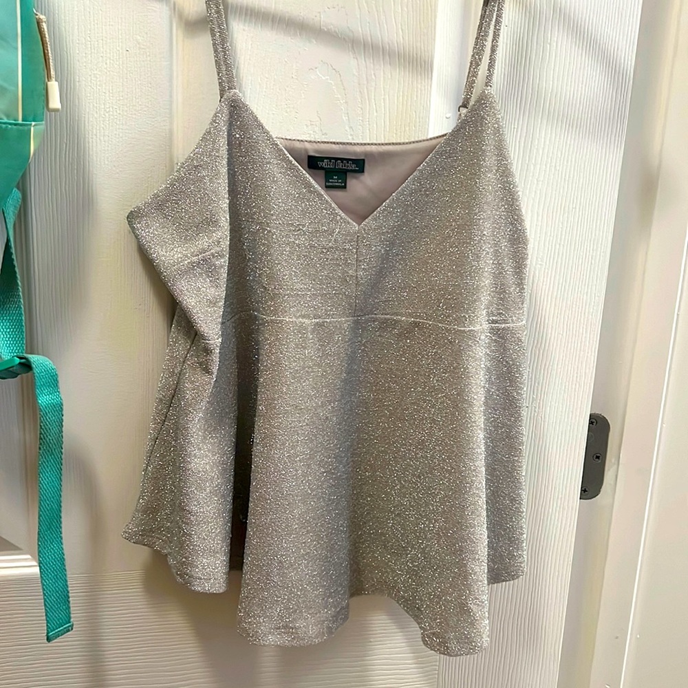 Sparkly Flowy Crop Top
